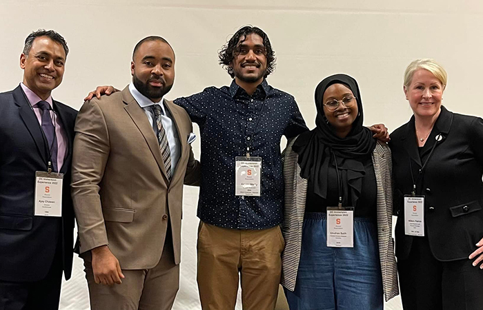 Ajay Chawan ’96, Kevyn Scott ’10, Gaurav Shetty '24, Ghufran Salih ’20, Allison Patrick ’91